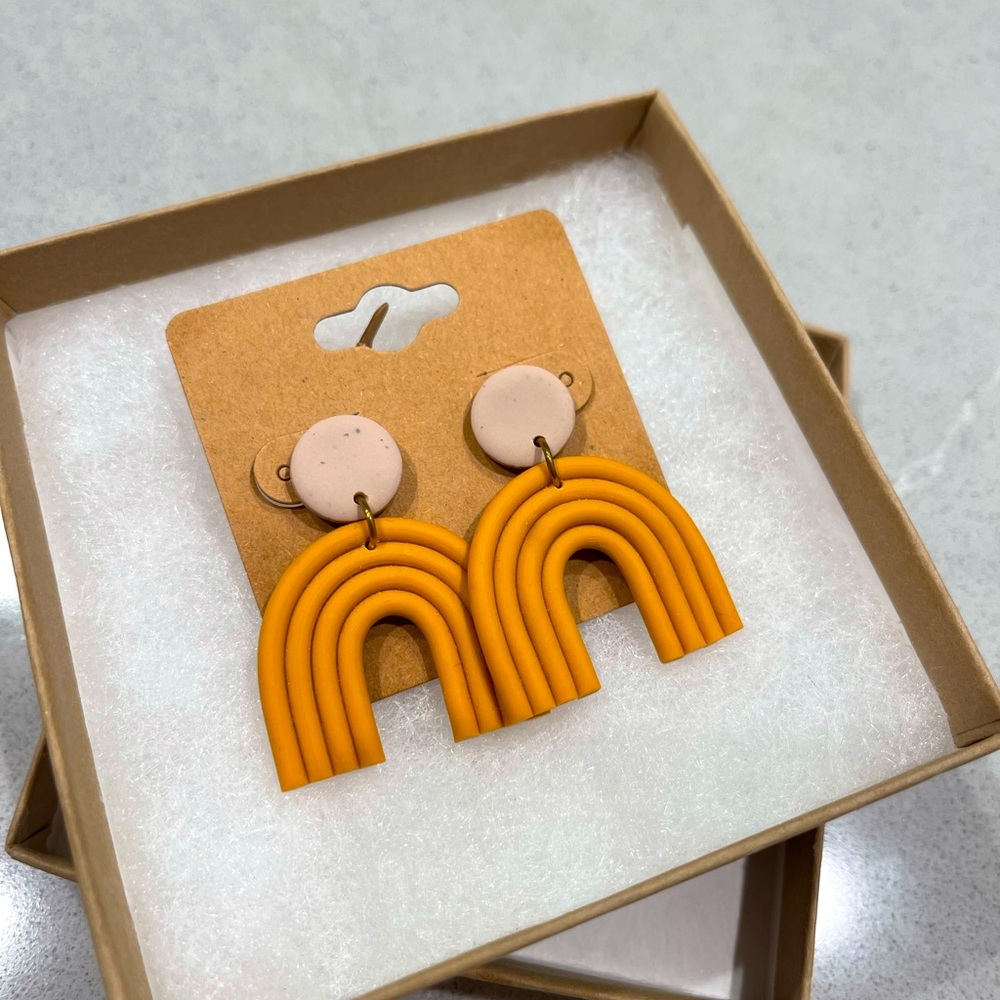 Clay rainbow earrings